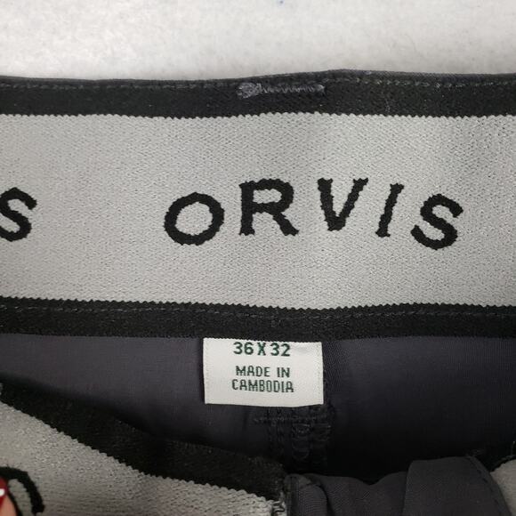 Orvis 36x32 Water Repellant Golf Trouser Pants Charcoal Gray Comfort Stretch - Picture 7 of 13